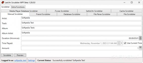 Last.fm Scrubbler WPF screenshot