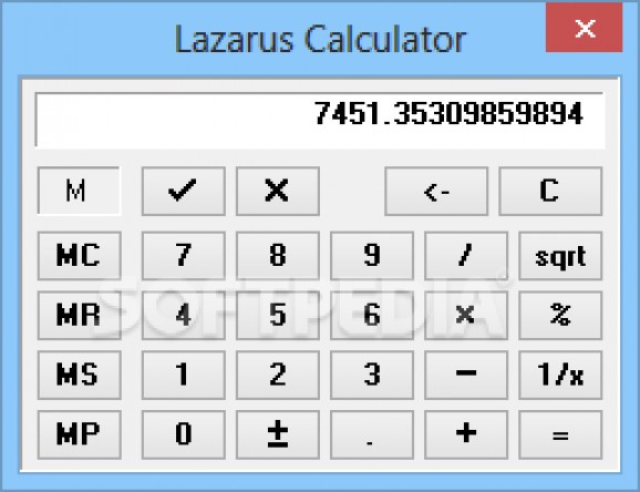 Lazarus Calculator screenshot