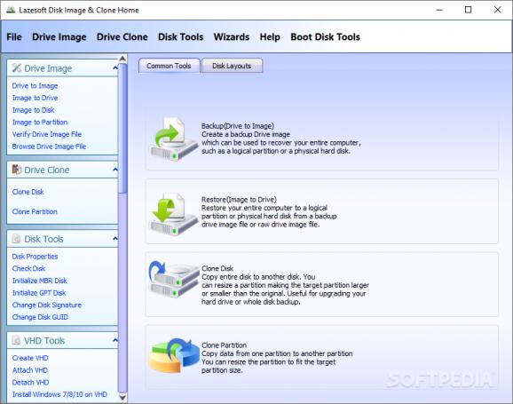 Lazesoft Disk Image & Clone Home screenshot