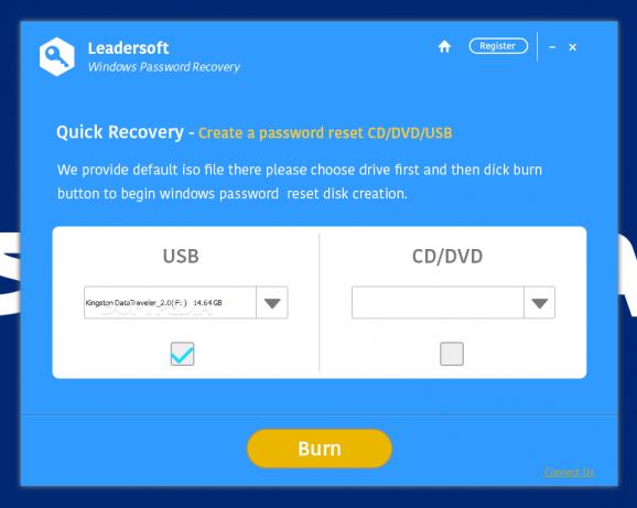Leadersoft Windows Password Recovery screenshot