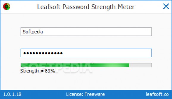 Leafsoft Password Strength Meter screenshot