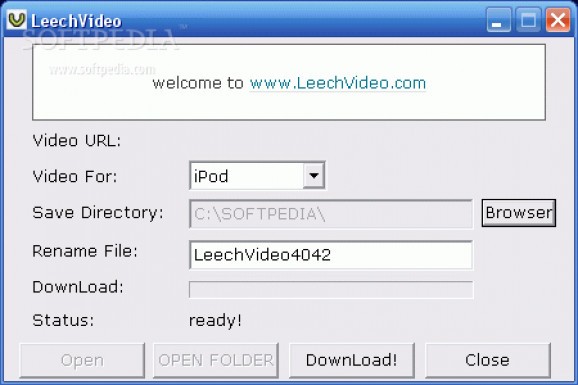 Leechvideo convertor screenshot