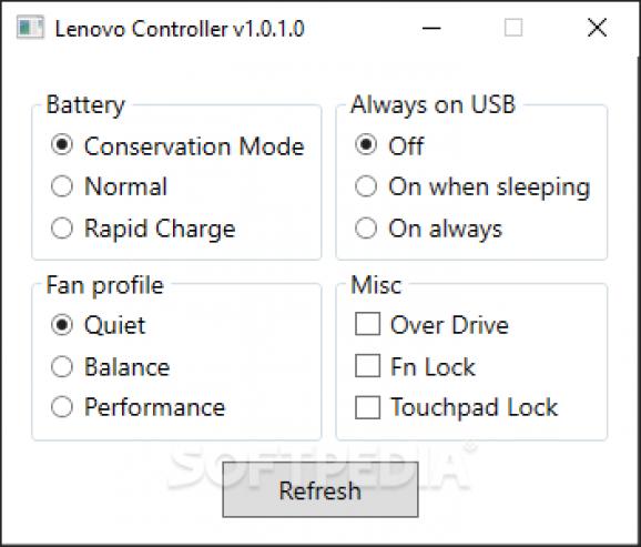 Lenovo Controller screenshot