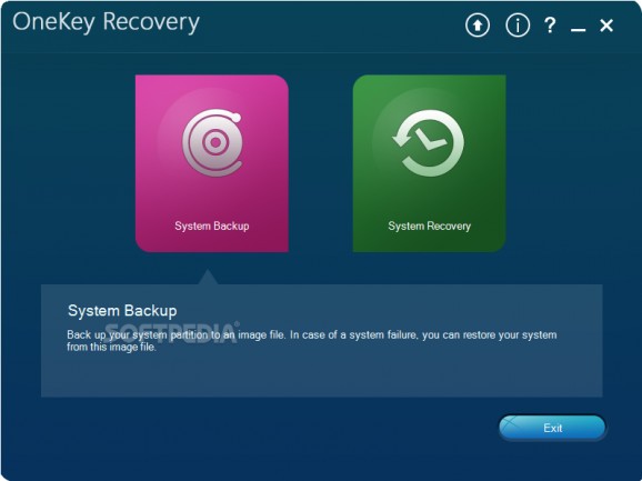Lenovo OneKey Recovery screenshot