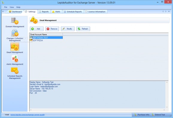 LepideAuditor for Exchange Server screenshot