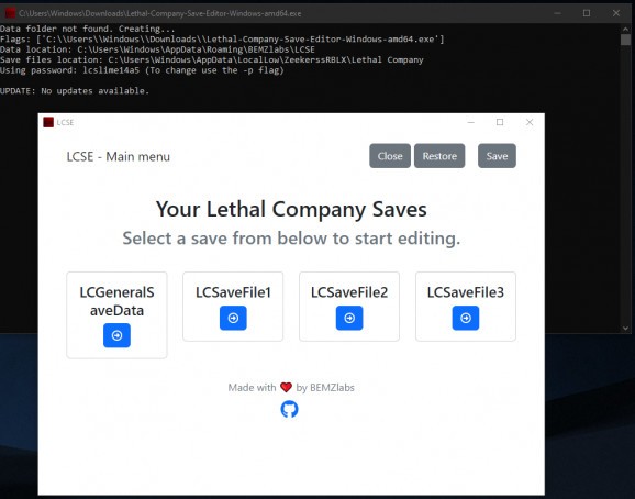 Lethal Company Save Editor screenshot