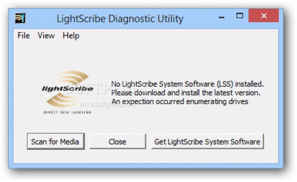 LightScribe Diagnostics Utility screenshot