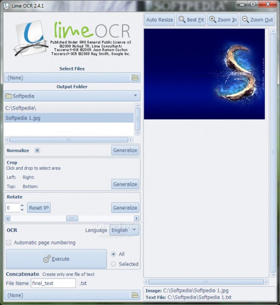 Lime OCR screenshot