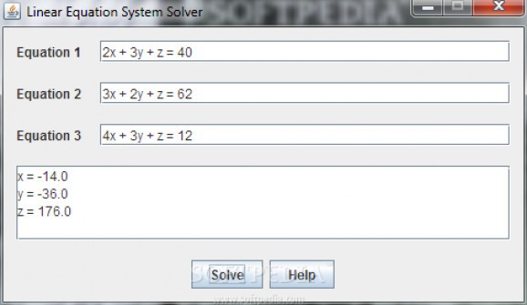 Linear Equation System Solver screenshot