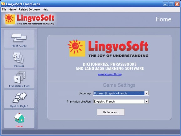 LingvoSoft FlashCards English French screenshot