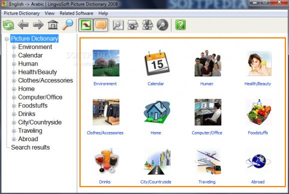 LingvoSoft Picture Dictionary 2008 English - Arabic screenshot