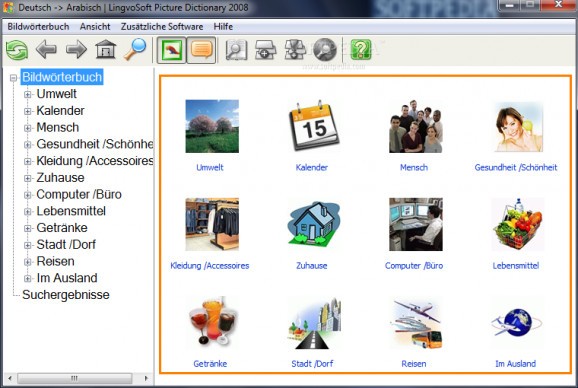 LingvoSoft Picture Dictionary 2008 German - Arabic screenshot