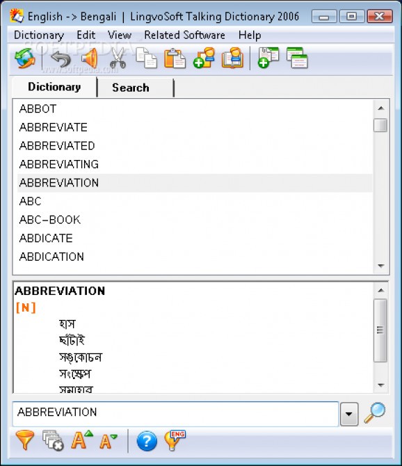 LingvoSoft Talking Dictionary 2006 English - Bengali screenshot
