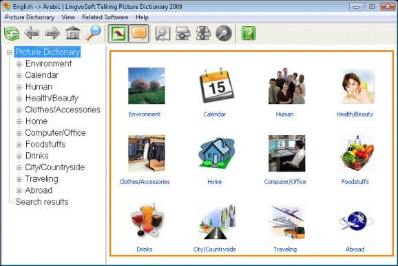 LingvoSoft Talking Picture Dictionary 2008 English - Arabic screenshot