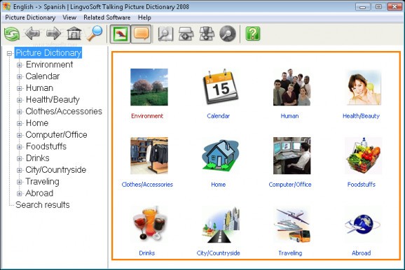 LingvoSoft Talking Picture Dictionary 2008 English - Spanish screenshot