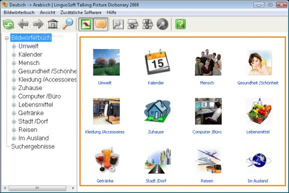 LingvoSoft Talking Picture Dictionary 2008 German - Arabic screenshot