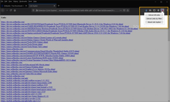 Link Gopher for Firefox screenshot