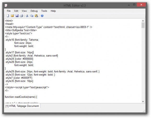 HTML Editor screenshot