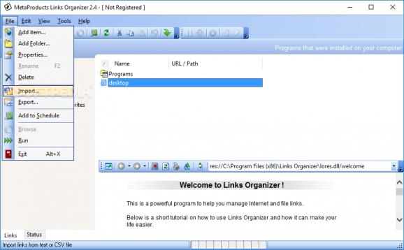 Links Organizer screenshot