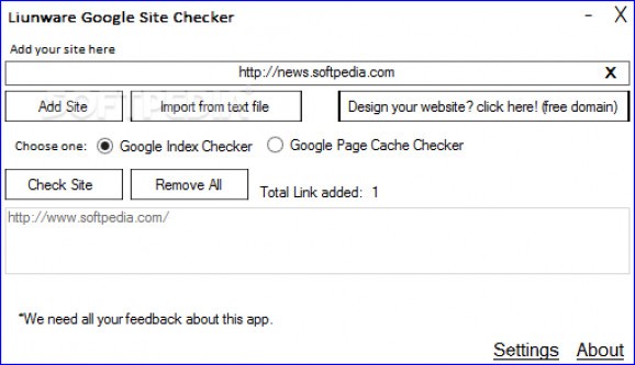 Liunware Google Site Checker screenshot