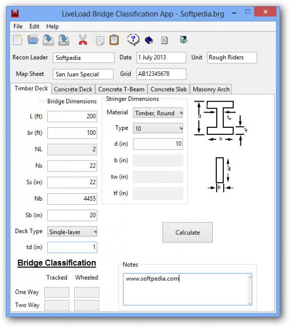 LiveLoad Bridge Classification App screenshot