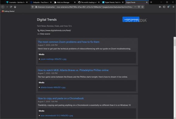 Livemarks for Firefox screenshot