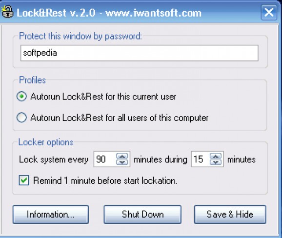 Lock&Rest screenshot