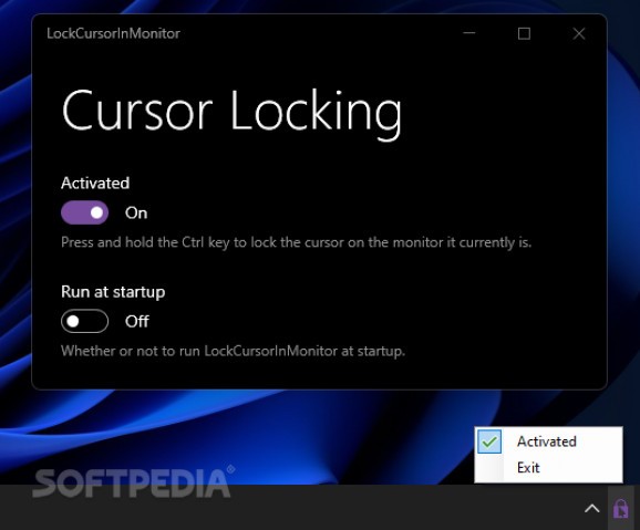 LockCursorInMonitor screenshot
