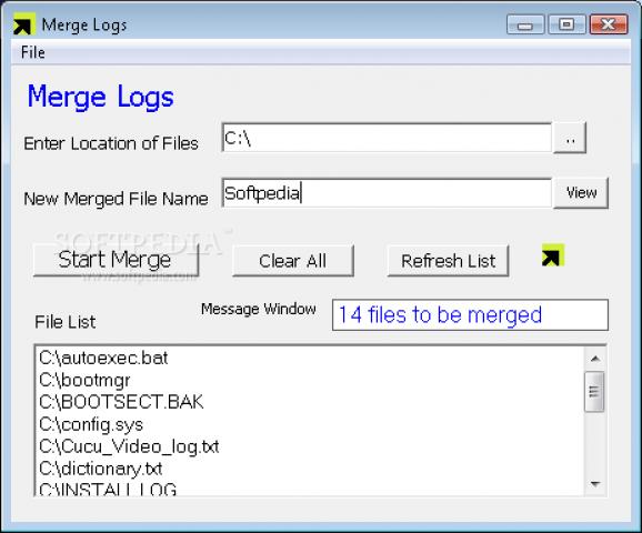 Log File Merger screenshot