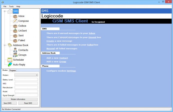 Logiccode GSM SMS Client screenshot