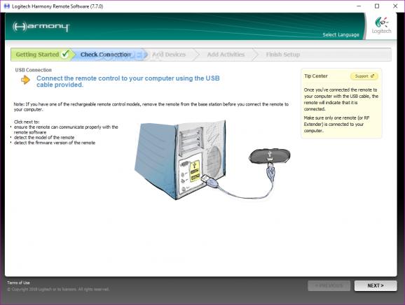 Logitech Harmony Remote Software screenshot