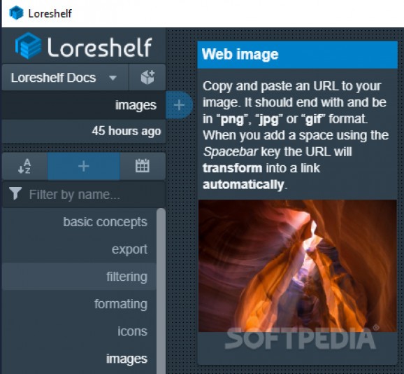 Loreshelf screenshot
