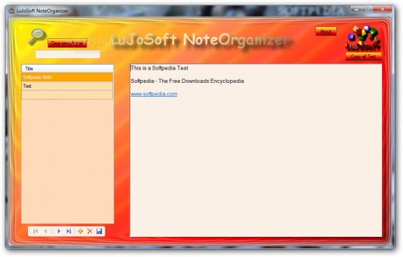 LuJoSoft NoteOrganizer screenshot