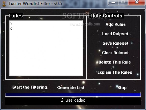 Lucifer Wordlist Filter screenshot