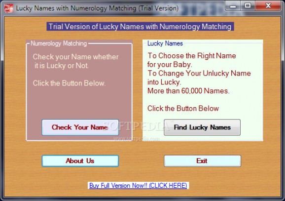 Lucky Names with Numerology Matching screenshot