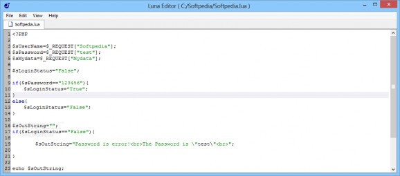 Luna Editor screenshot