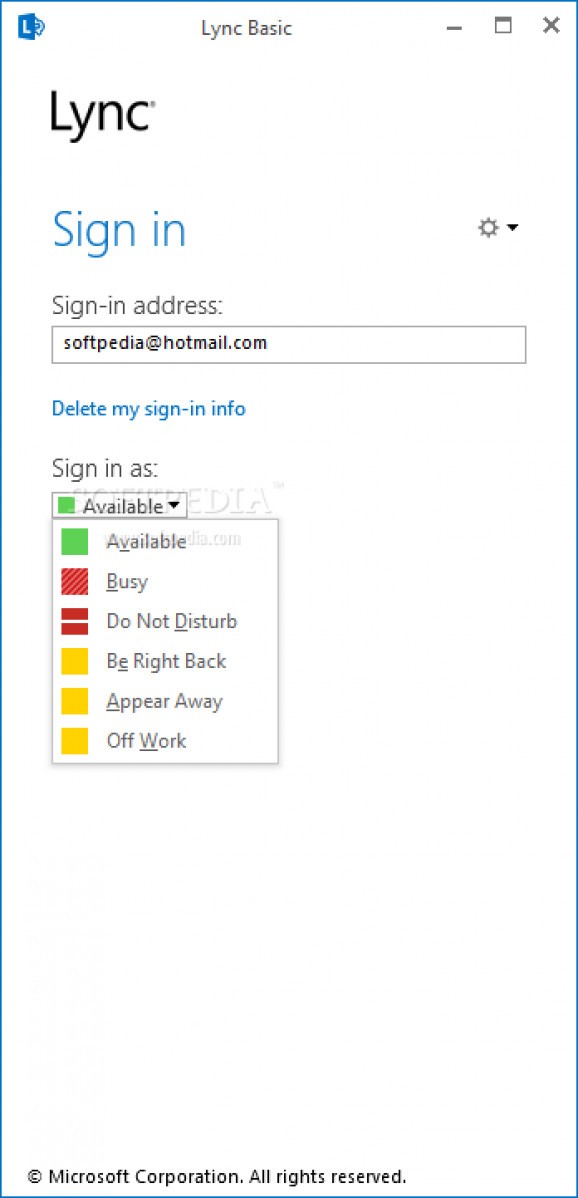 Microsoft Lync Basic 2013 screenshot