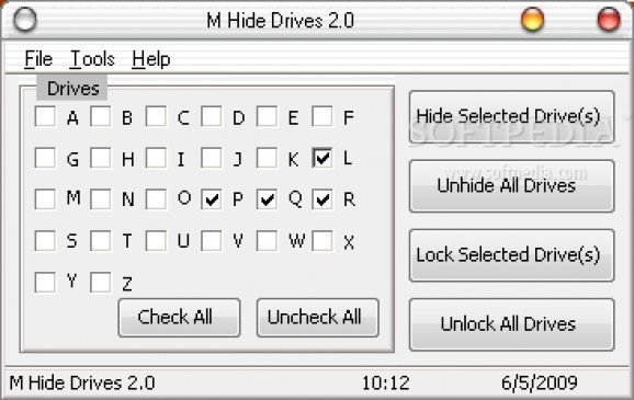 M Hide Drives screenshot