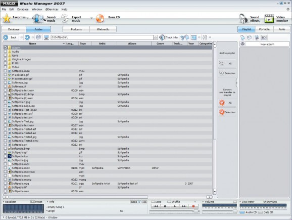 MAGIX Music Manager 2007 screenshot
