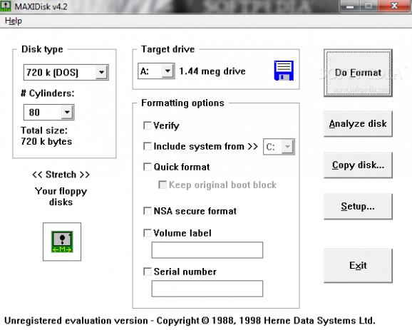 MAXI Disk screenshot