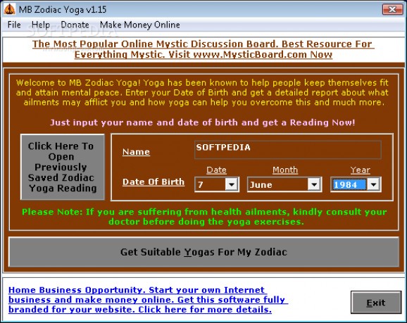 MB Free Zodiac Yoga screenshot
