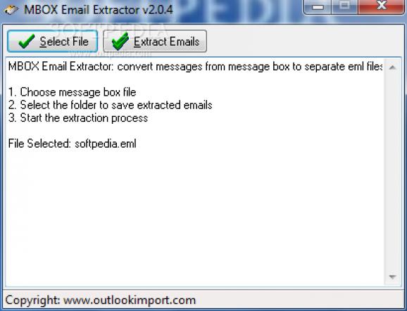 MBOX Email Extractor screenshot