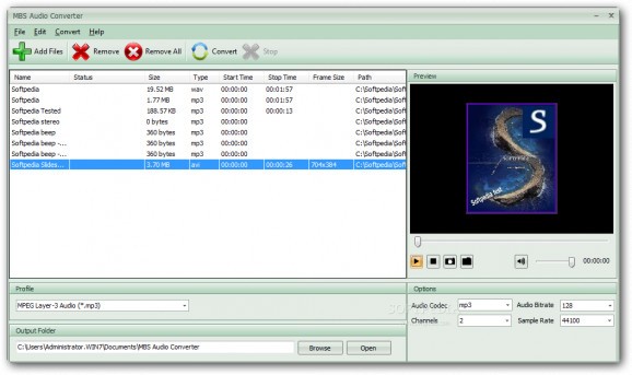MBS Audio Converter screenshot