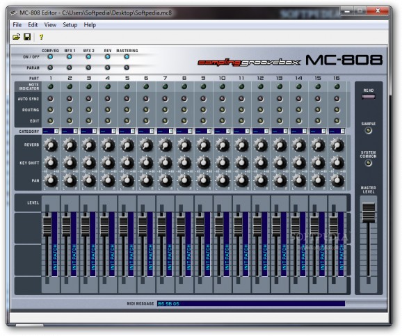 MC-808 Editor screenshot