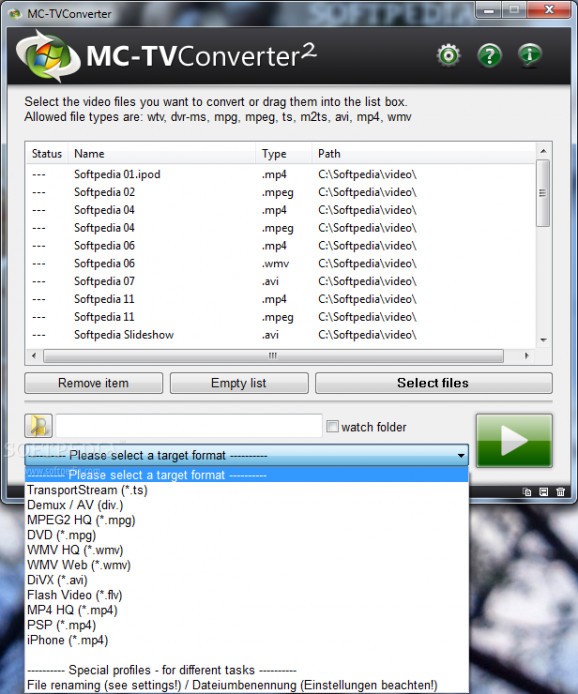 MC-TVConverter screenshot