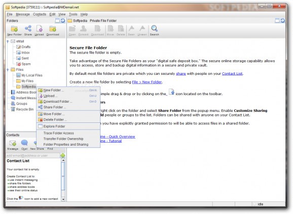 MDemail.net screenshot