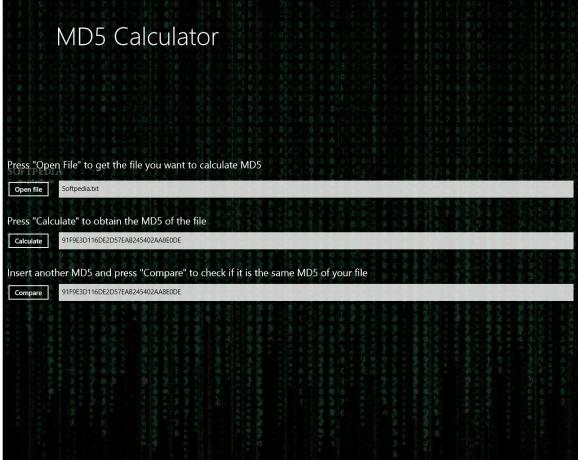 MD5 Calculator screenshot