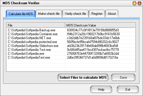 MD5 Checksum Verifier screenshot