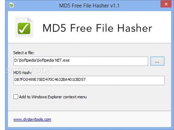 MD5 Free File Hasher screenshot
