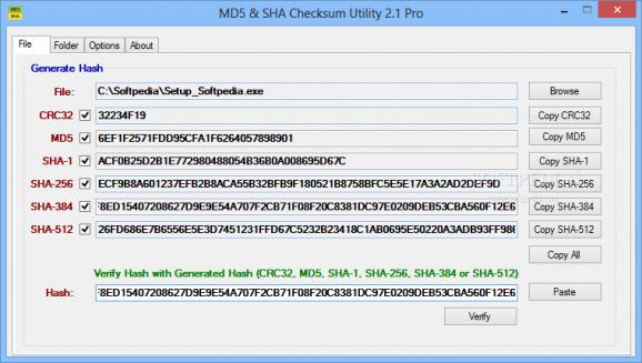MD5 & SHA Checksum Utility Pro screenshot